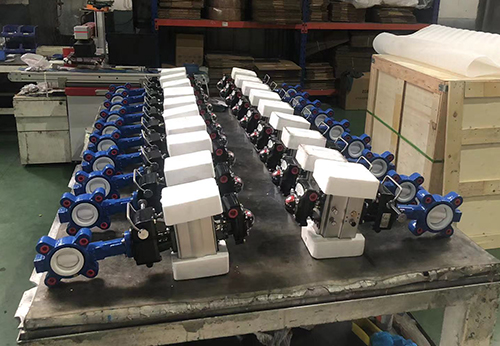 智利某工廠(chǎng)采購(gòu)般德氣動(dòng)和電動(dòng)的凸耳式蝶閥